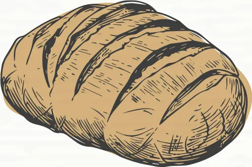 Illustration originale du pain SIMPLE